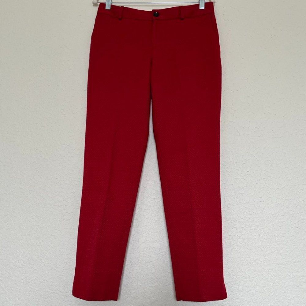 Banana Republic Camden, trousers in red fabric with texture size 2